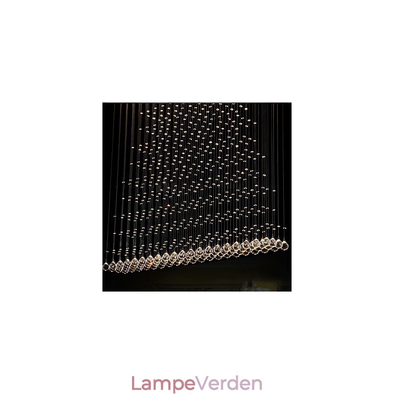 K9 Crystal Pendel Lampe Hængende Wire Lysekrone Belysning Loftslys Indendørs Cafe