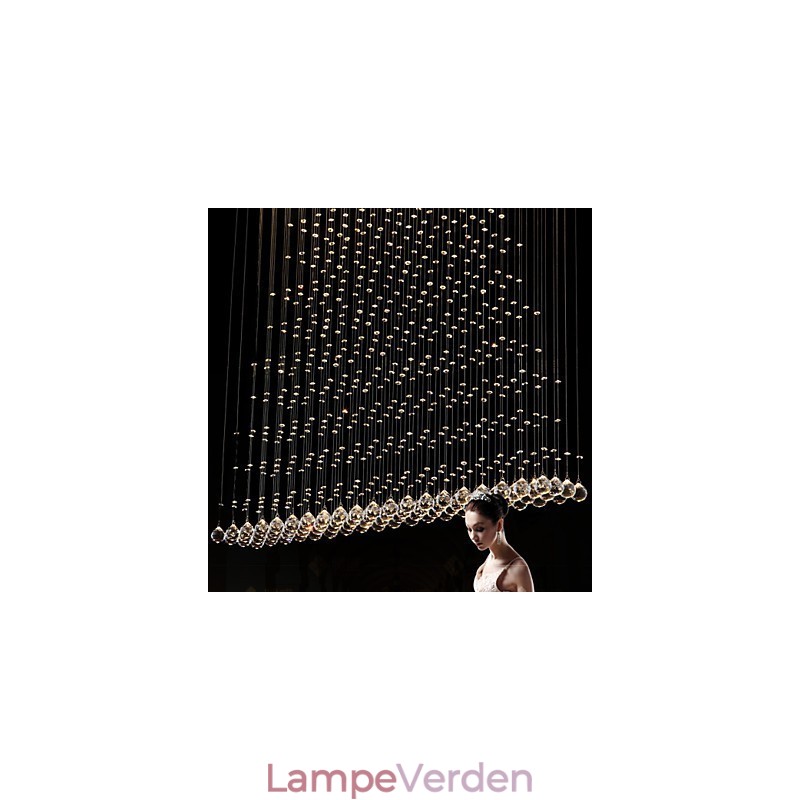 K9 Crystal Pendel Lampe Hængende Wire Lysekrone Belysning Loftslys Indendørs Cafe
