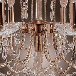 Elegant krystallysekrone med 9 lys