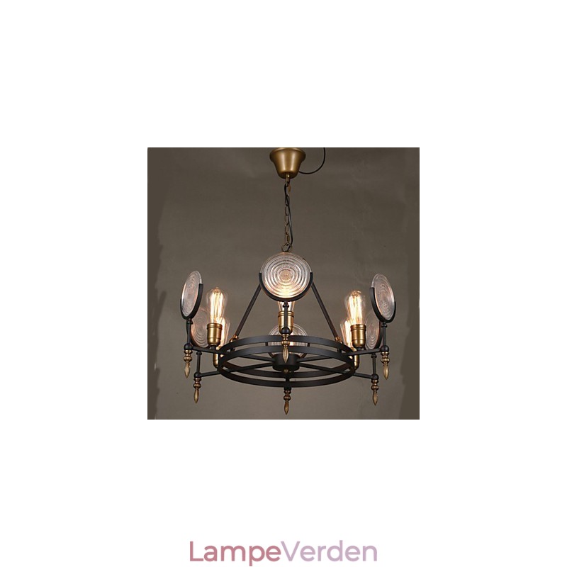 Retro vintage lysekrone 6A