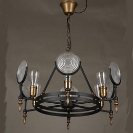 Retro vintage lysekrone 6A