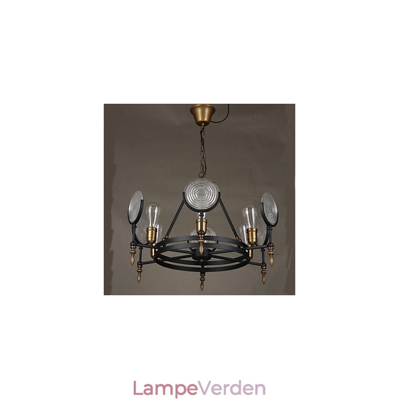 Retro vintage lysekrone 6A