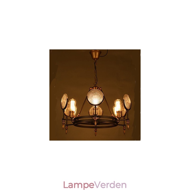 Retro vintage lysekrone 6A