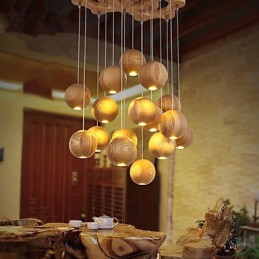 Pendellamper Mini Style Lantern Træ Bambus