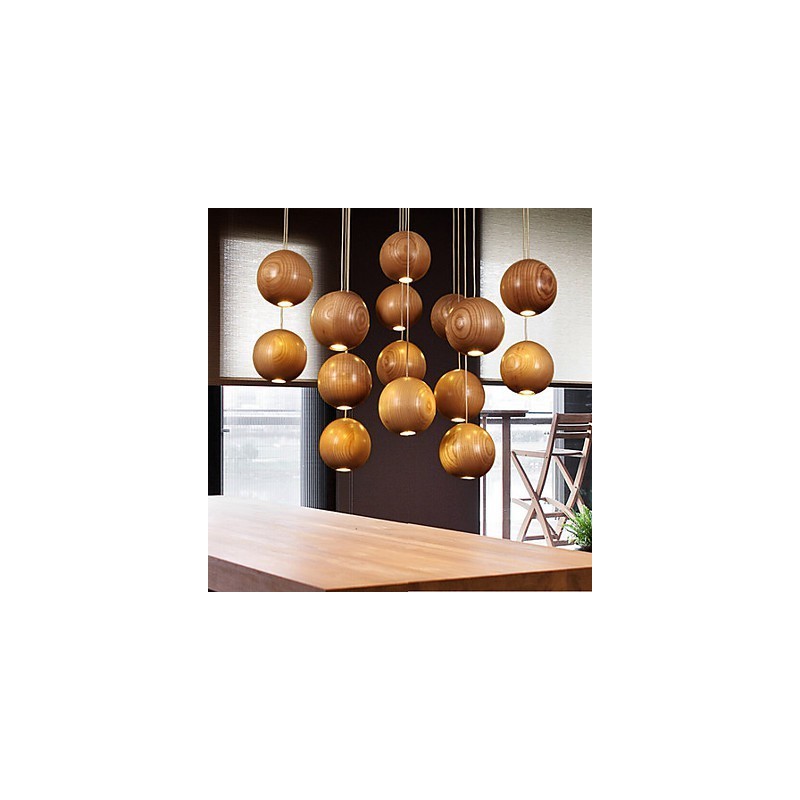 Pendellamper Mini Style Lantern Træ Bambus