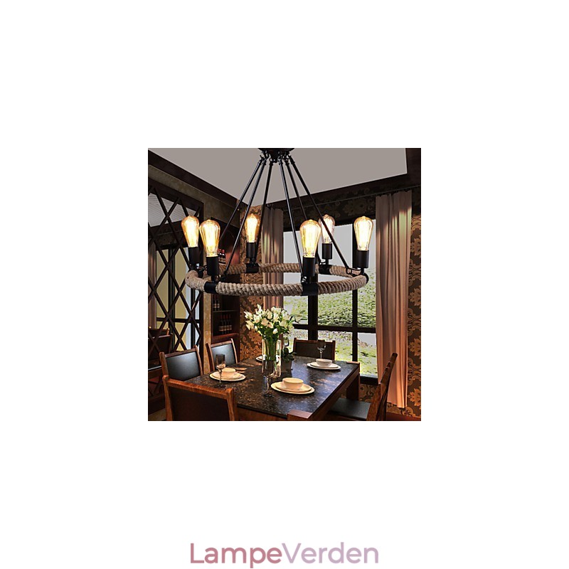 Lysekrone Pendel Light Mini Style Rustik Lodge Metal