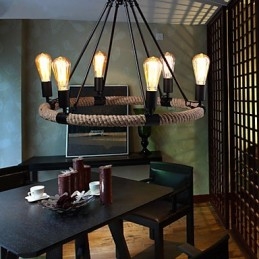 Lysekrone Pendel Light Mini Style Rustik Lodge Metal