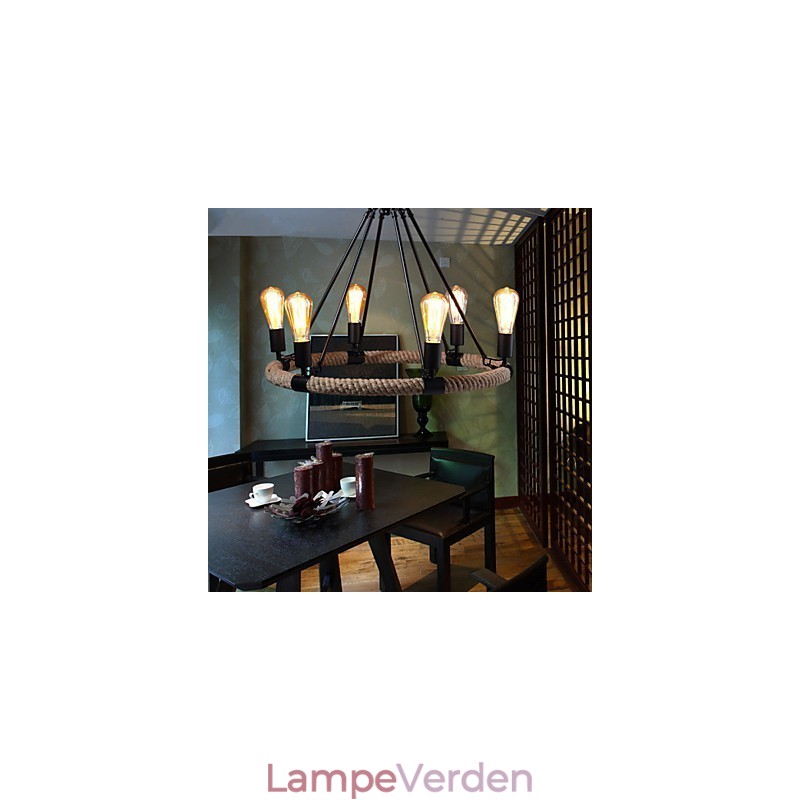 Lysekrone Pendel Light Mini Style Rustik Lodge Metal