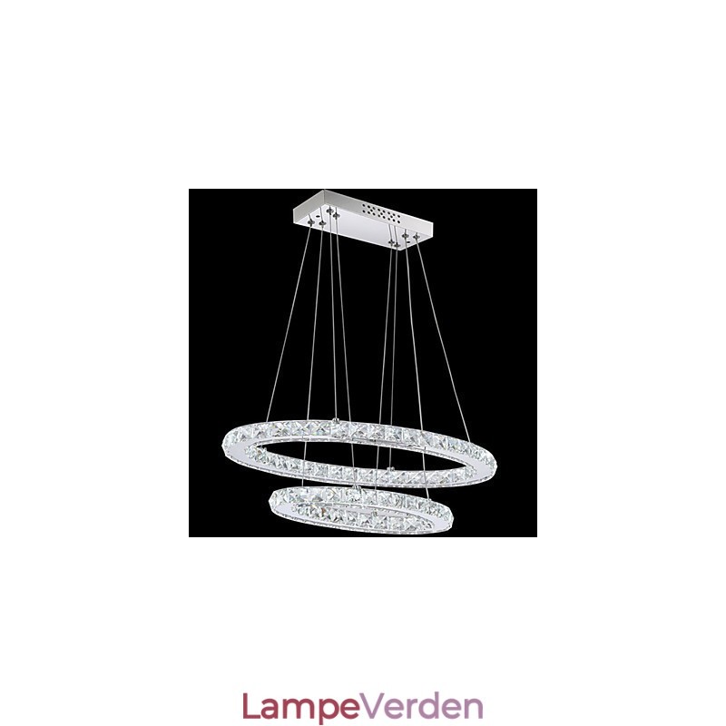 Moderne Krystal Pendel med Oval Dobbeltring til