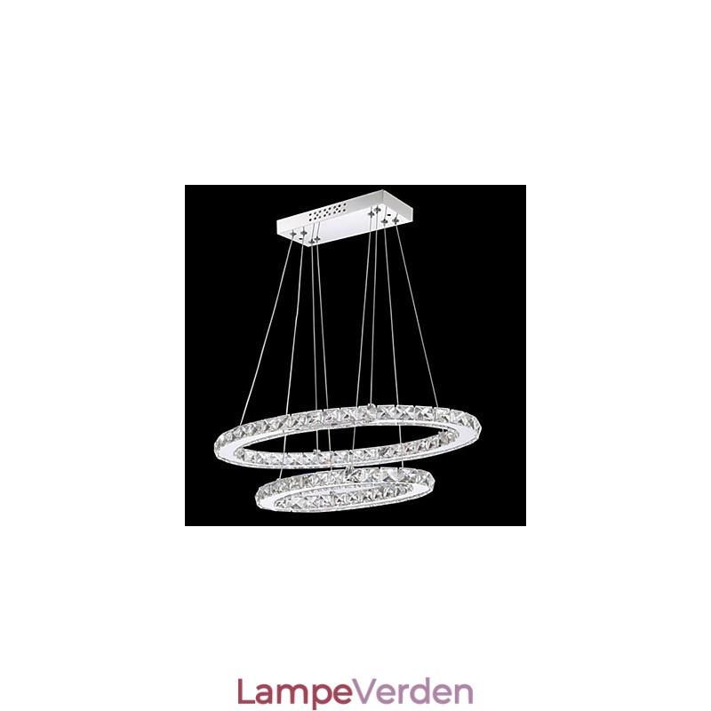 Moderne Krystal Pendel med Oval Dobbeltring til
