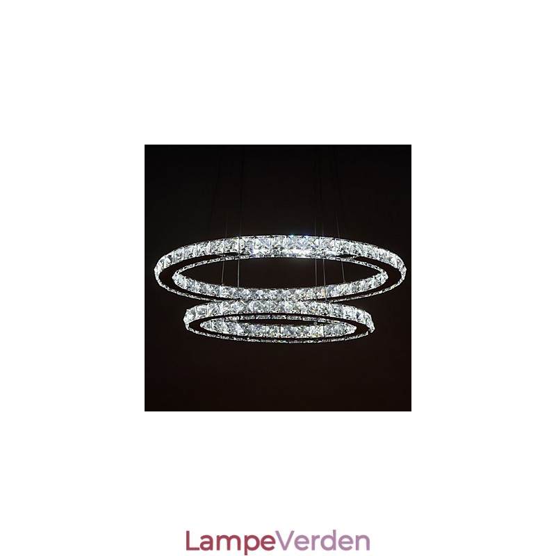Moderne Krystal Pendel med Oval Dobbeltring til