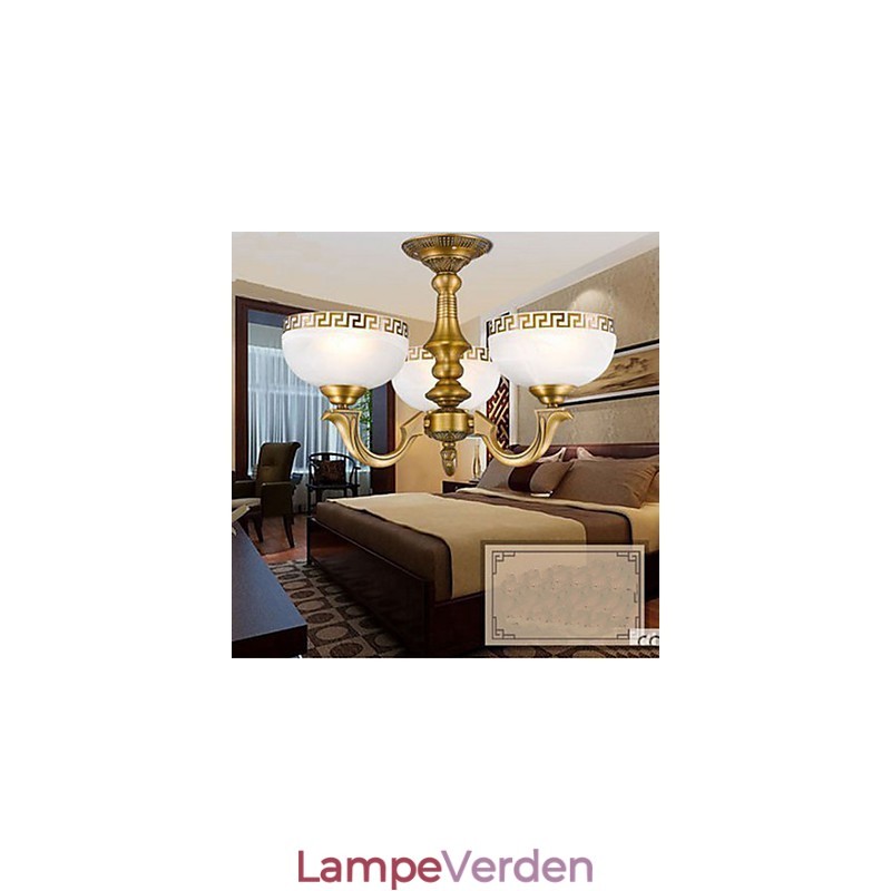 Fuld kobber lampe Marmor spisestue Original moderne kobber lysekrone