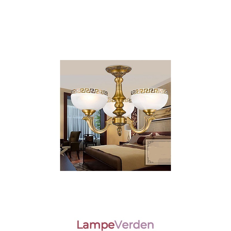 Fuld kobber lampe Marmor spisestue Original moderne kobber lysekrone