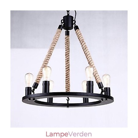Pendel 6 lys Country Style Smedejern Pendel 6 lys Country Style Smedejern