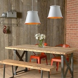 Klassisk rustik Lodge Vintage Mini Style Painting Metal Pendel Light
