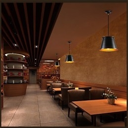 Klassisk rustik Lodge Vintage Mini Style Painting Metal Pendel Light