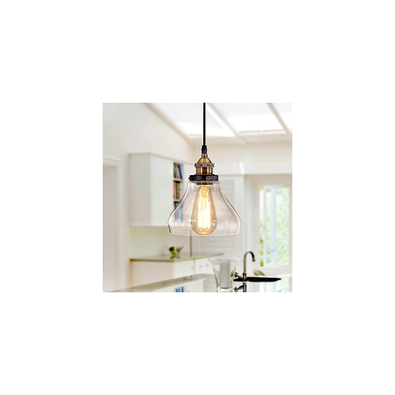 Traditionel klassisk vintage retro Country Globe pendellampe