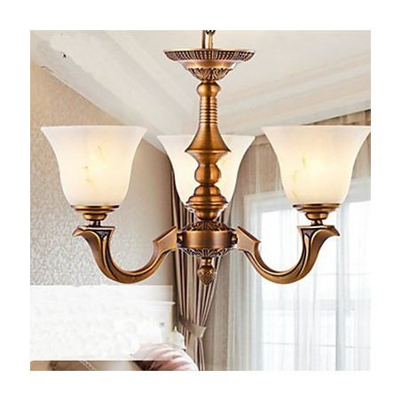 Europæisk lysekrone Fuld kobber lampe Marmor lamper Europæisk lysekrone Fuld kobber lampe Marmor lamper