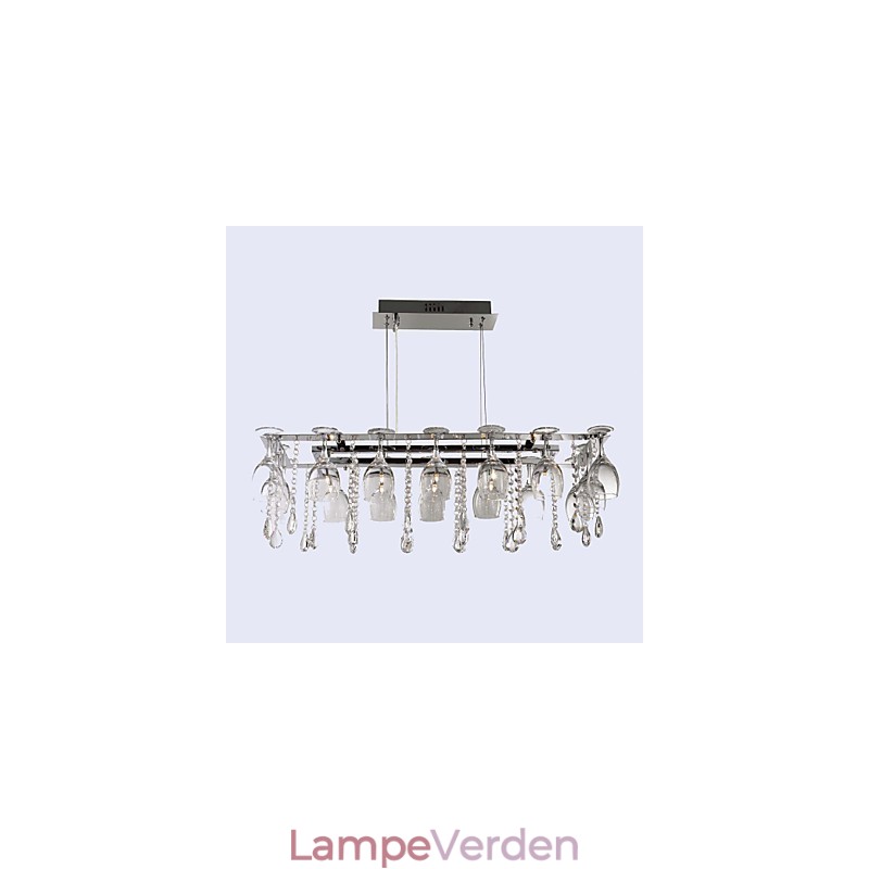 Moderne moderne traditionel klassisk krystal krom metal pendellampe