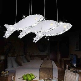 Moderne moderne Crystal Metal Pendel Light