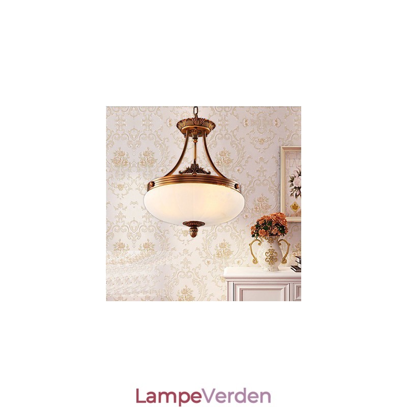 Europæisk marmor lampe kobber lysekrone lys