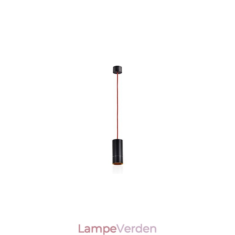 1 Lys Mini Pendel Sort Anodiseret med Aluminium