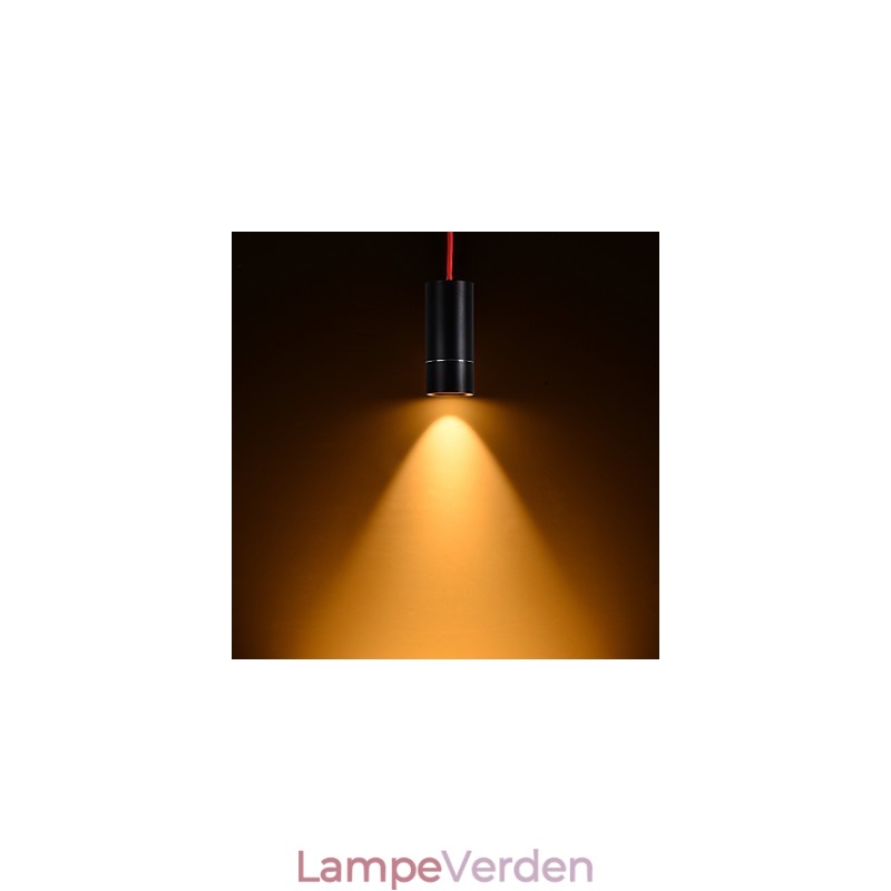 1 Lys Mini Pendel Sort Anodiseret med Aluminium