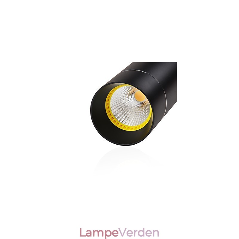 1 Lys Mini Pendel Sort Anodiseret med Aluminium