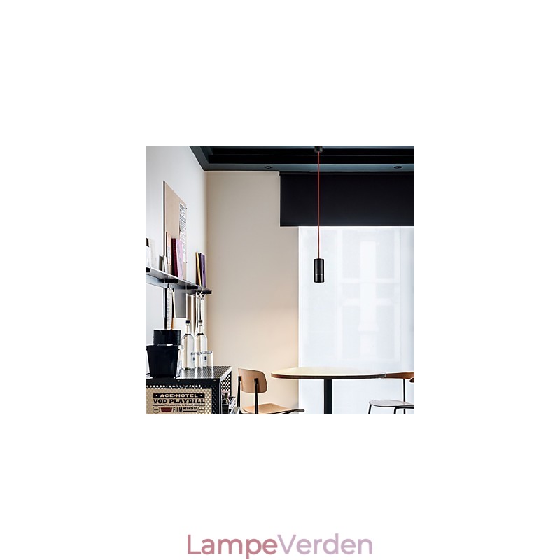 1 Lys Mini Pendel Sort Anodiseret med Aluminium