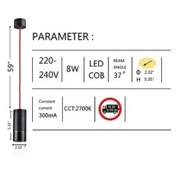1 Lys Mini Pendel Sort Anodiseret med Aluminium