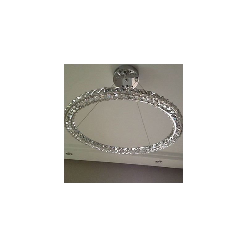 Krystal Pendel Belysning Modern Single D40CM Tre sider K9 Krystal Indendørs Loftslamper Lampearmaturer