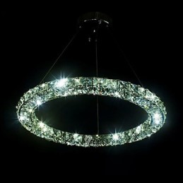 Krystal Pendel Belysning Modern Single D40CM Tre sider K9 Krystal Indendørs Loftslamper Lampearmaturer