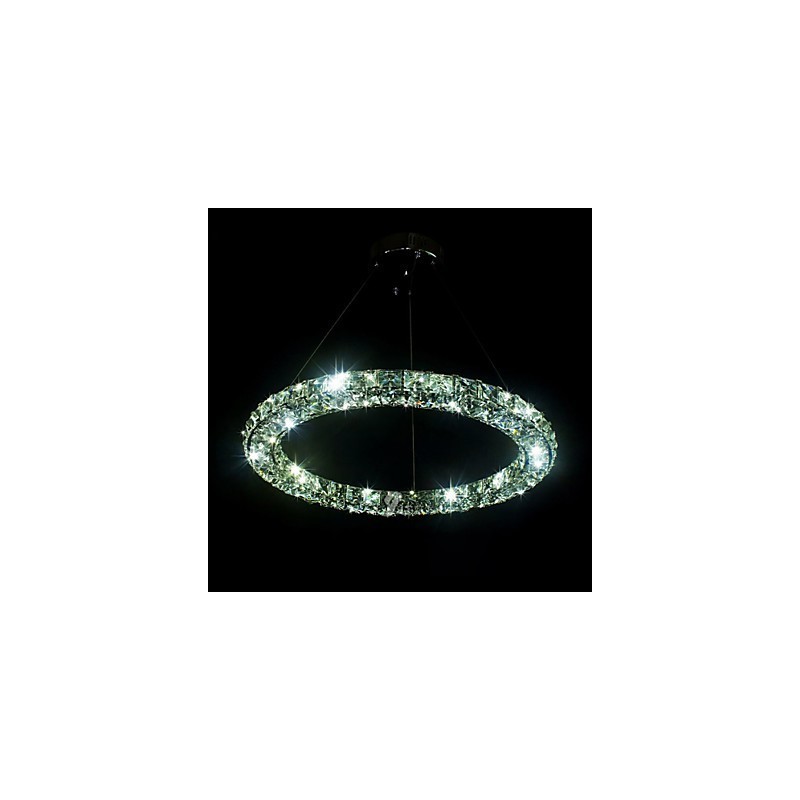 Krystal Pendel Belysning Modern Single D40CM Tre sider K9 Krystal Indendørs Loftslamper Lampearmaturer
