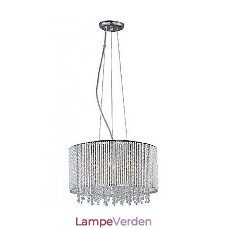 Krystal pendel med 7 lys i cylinderform Krystal pendel med 7 lys i cylinderform