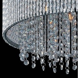 Krystal pendel med 7 lys i cylinderform