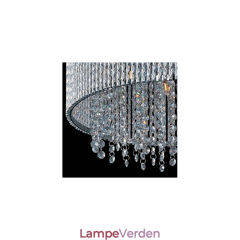 Krystal pendel med 7 lys i cylinderform