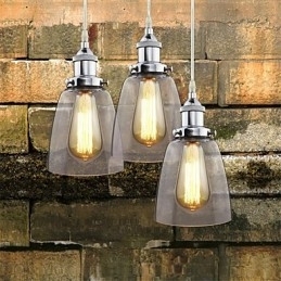 Moderne kromglas Vintage industriel retrofitting Edison Pendel Light Cafe Porch Light