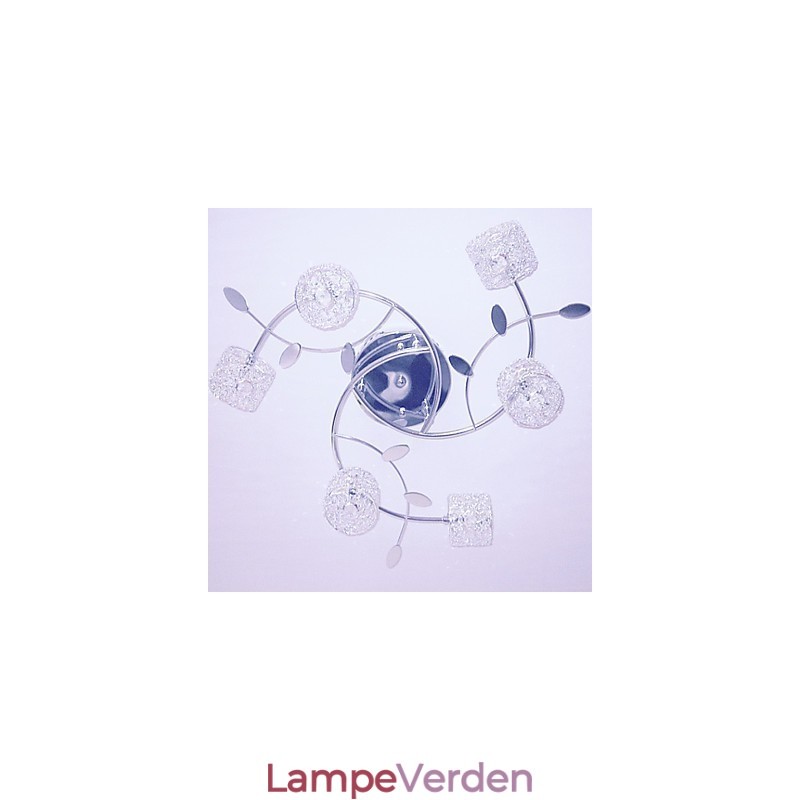 Moderne moderne krystal galvaniseret flush Mount