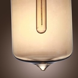 Moderne glaspendel med 2 lys i transparent flaskedesign