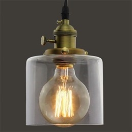 Glas Messing Retro Vintage Industrial ART Cafe Garage Pendel
