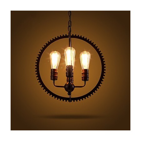 Creative Retro Pendel Lamper Amerikansk country lysekrone i smedejern Creative Retro Pendel Lamper Amerikansk country lysekrone i smedejern