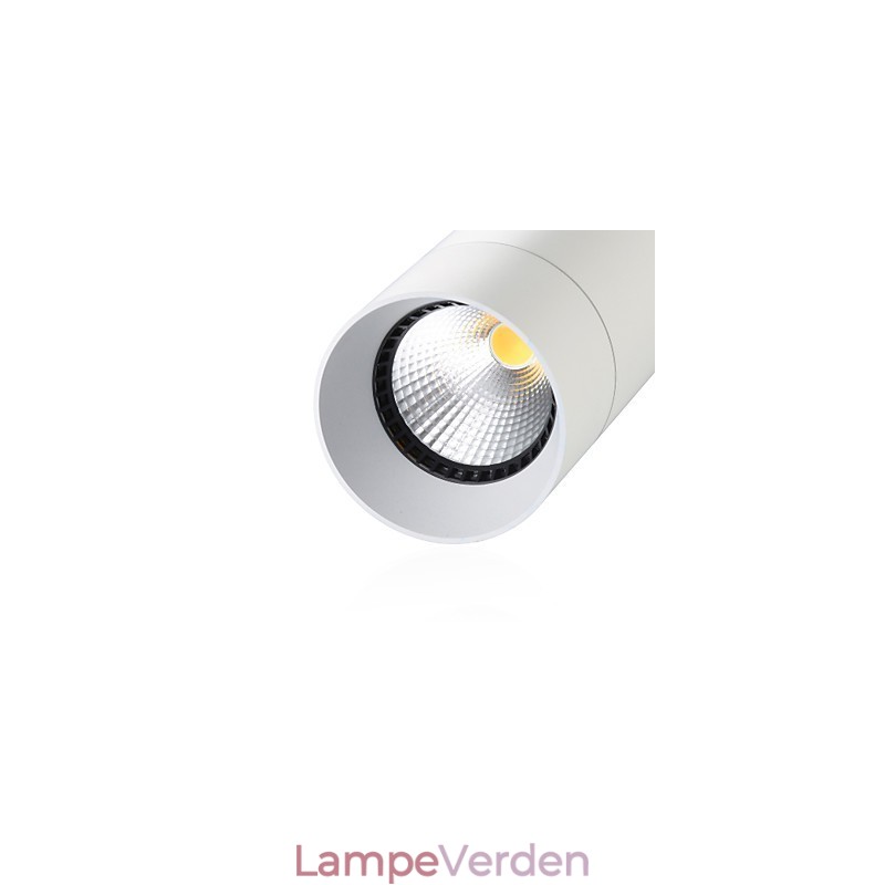 GE 05032 8W 136mm 1 lys mini pendel pulveriseret hvid med aluminium