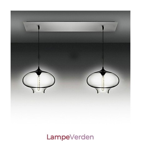 2 lys moderne glas pendel i sort bobledesign 2 lys moderne glas pendel i sort bobledesign