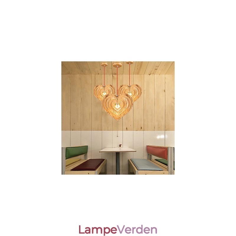 Lysekrone Mini Style Lantern Træ Bambus