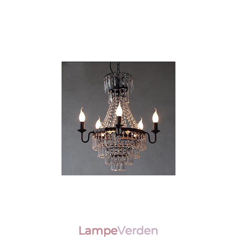 American Country Retro Candle Crystal Lampe