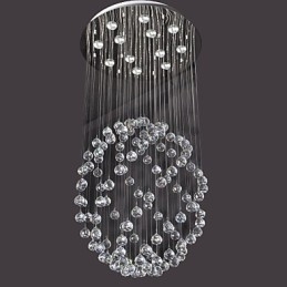 Moderne moderne krystal krom metal flush Mount