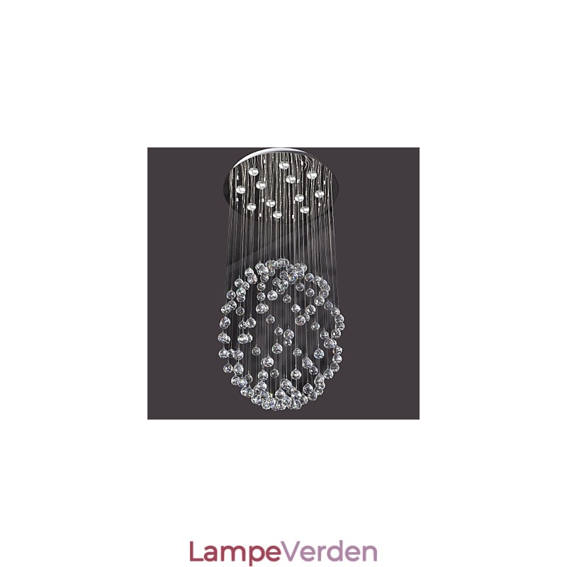 Moderne moderne krystal krom metal flush Mount