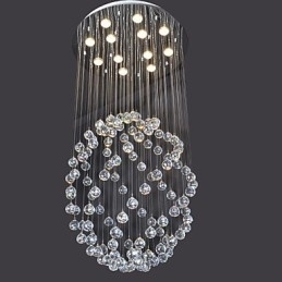 Moderne moderne krystal krom metal flush Mount