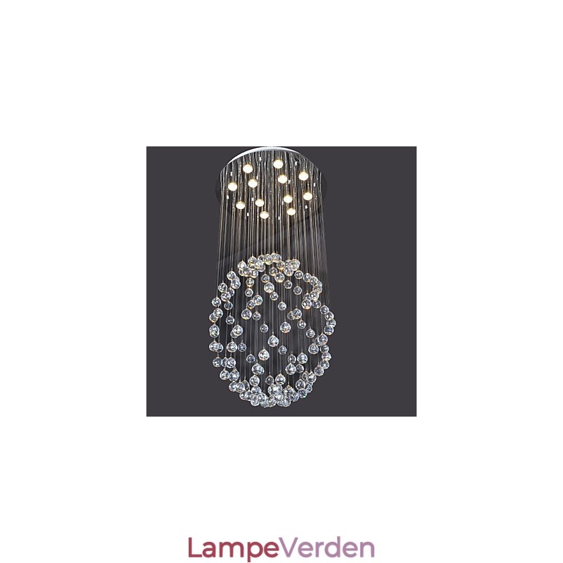 Moderne moderne krystal krom metal flush Mount