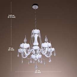 Moderne europæisk stil luksus lysekrone i jade krystalglas
